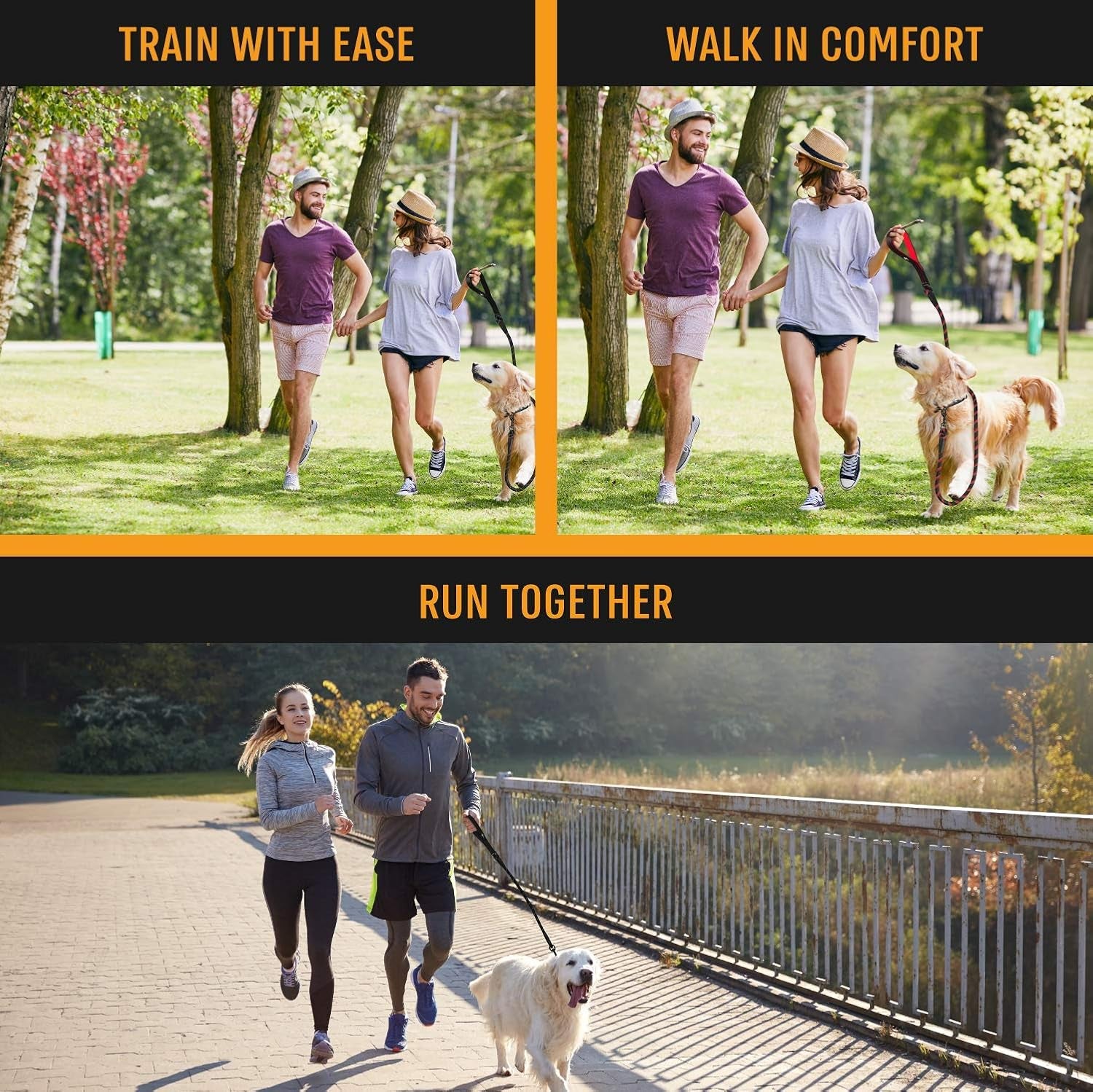 Premium Dog Rope Leash with Padded Handle and Reflective Threads for Small, Medium, and Large Dogs - Ideal for Training, Running, and Walking