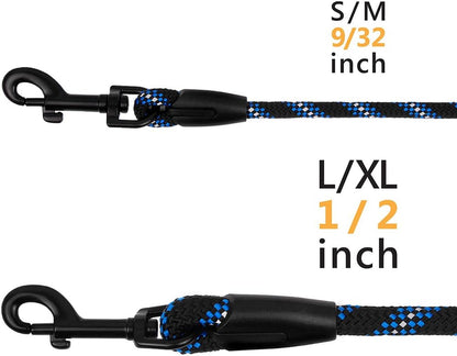 Braided No-Pull Training Dog Collar with Quick Release Lead - Suitable for Small, Medium, and Large Dogs (6 FT Leash, L/XL, Blue)
